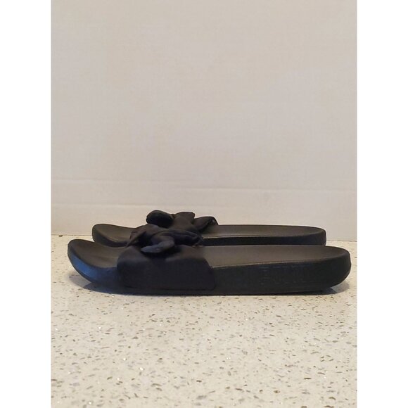 Pink Black slip in sandals flip flop shoes - Picture 5 of 10